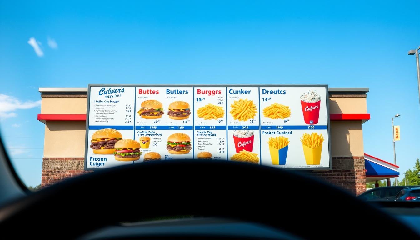 culver's drive thru menu