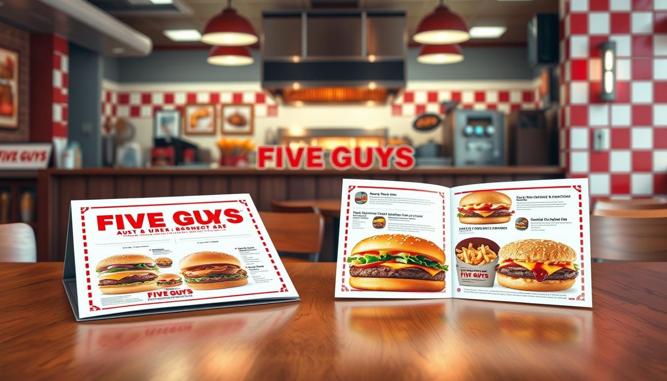 five guys burger menu
