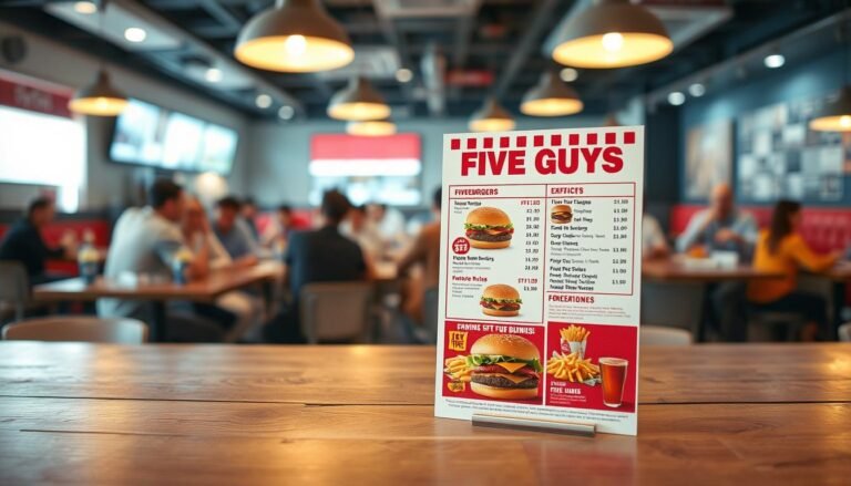 five guys menu with prices
