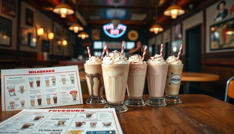 five guys milkshake menu