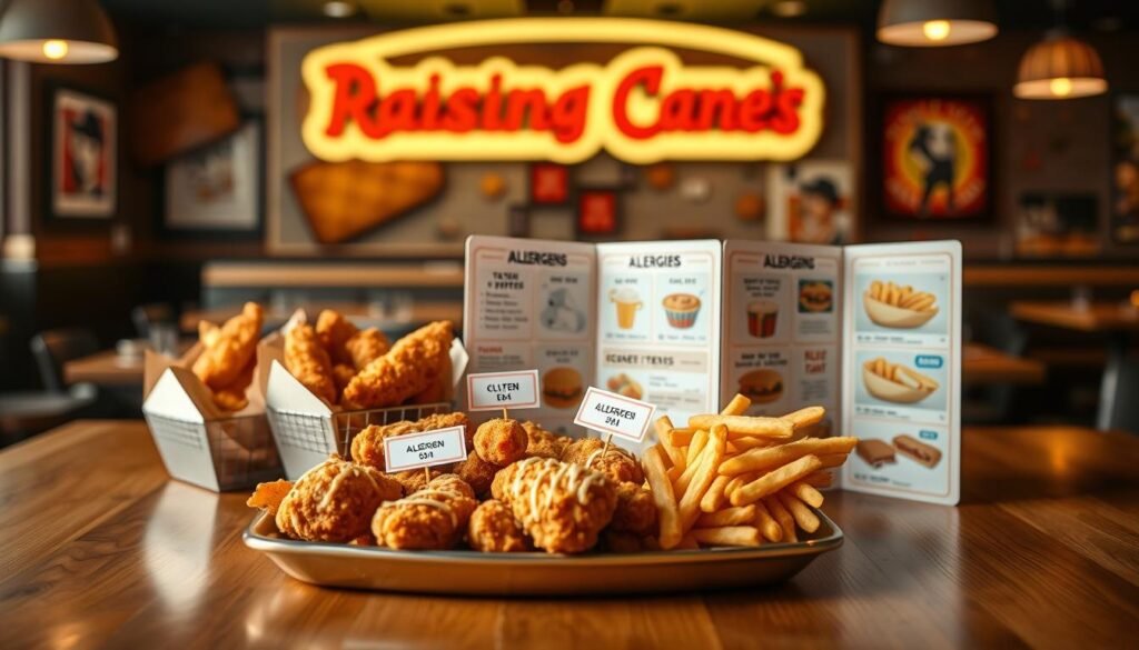 raising cane's allergen menu