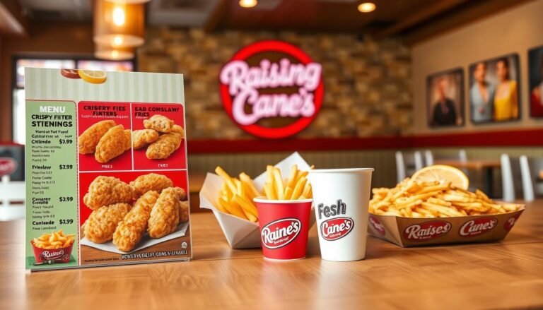 raising cane's menu with prices
